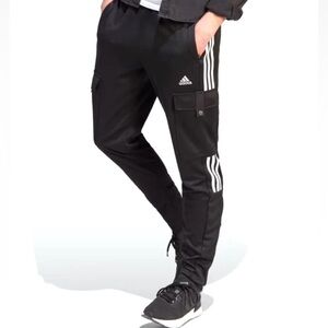 MEN'S ADIDAS ATHLETIC TIRO CARGO SOCCER TRACK PANTS ~ SIZE SMALL #IA3067